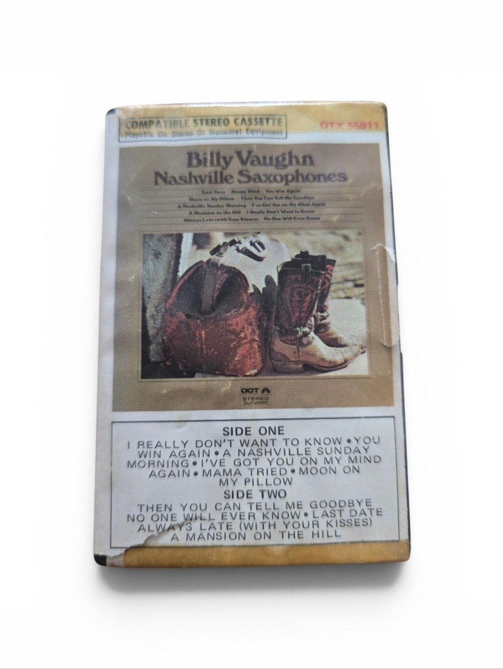 Vintage Billy Vaughn Nashville Saxophones Cassette - Brown